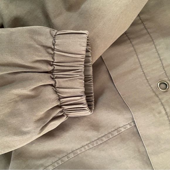 Zara Full Zip Lightweight Olive Green Utility Jacket - Picture 5 of 8